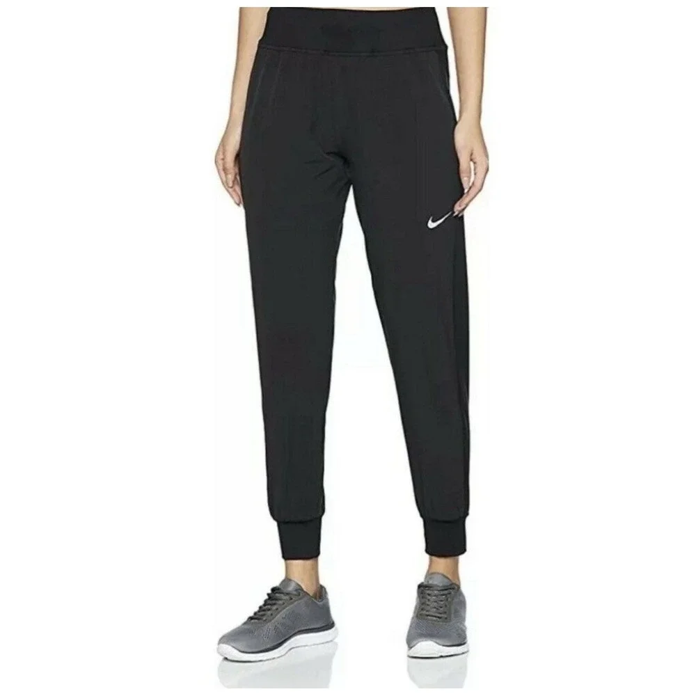 Nike Flex Essential Women's MEDIUM Running Pants Black Jogger Tapered AQ9715-010